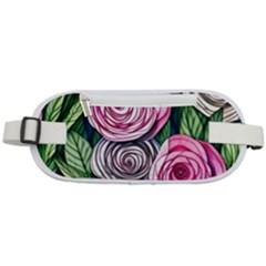 Breathtaking Bright Brilliant Watercolor Flowers Rounded Waist Pouch by GardenOfOphir