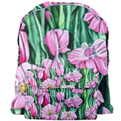 Blushing Bold Botanical Watercolor Flowers Giant Full Print Backpack by GardenOfOphir