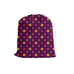 Purple Background Graphic Decor Backdrop Design Art Drawstring Pouch (large) by Ravend