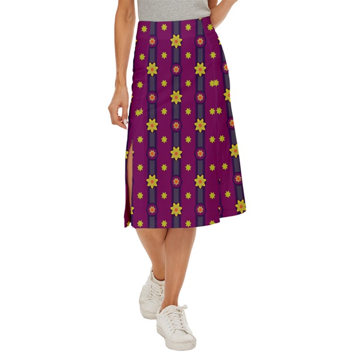 Purple Background Graphic Decor Backdrop Design Art Midi Panel Skirt