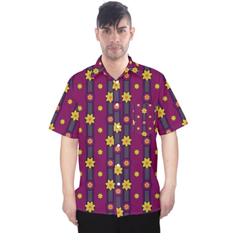 Purple Background Graphic Decor Backdrop Design Art Men s Hawaii Shirt by Ravend