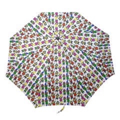 Stickman Kids Doodle Paper Children Group Folding Umbrellas by Ravend