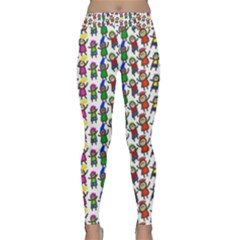 Stickman Kids Doodle Paper Children Group Classic Yoga Leggings by Ravend