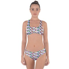 Stickman Kids Doodle Paper Children Group Criss Cross Bikini Set by Ravend