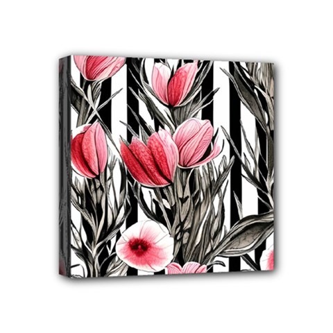 Chic Watercolor Flowers Mini Canvas 4  X 4  (stretched) by GardenOfOphir