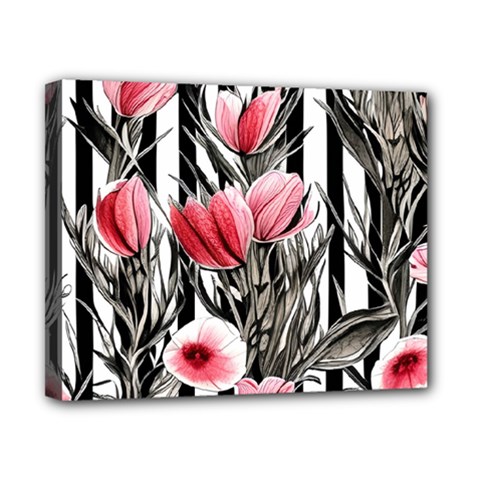 Chic Watercolor Flowers Canvas 10  X 8  (stretched) by GardenOfOphir