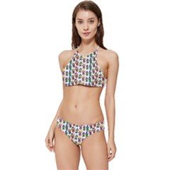 Stickman Kids Doodle Paper Children Group Banded Triangle Bikini Set by Ravend