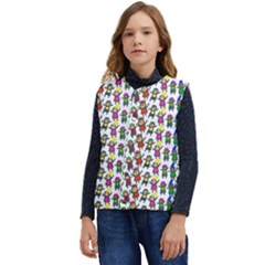 Stickman Kids Doodle Paper Children Group Kid s Short Button Up Puffer Vest	 by Ravend