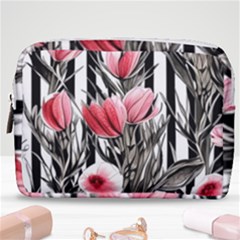 Chic Watercolor Flowers Make Up Pouch (medium) by GardenOfOphir