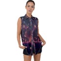 Ai Generated Swirls Space Design Fractal Light 3d Art Pattern Sleeveless Chiffon Button Shirt View1