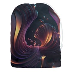 Ai Generated Swirls Space Design Fractal Light 3d Art Pattern Drawstring Pouch (3xl) by Ravend