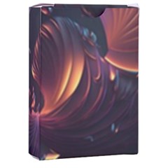 Ai Generated Swirls Space Design Fractal Light 3d Art Pattern Playing Cards Single Design (rectangle) With Custom Box by Ravend