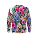 Bountiful Watercolor Flowers Kids  Sweatshirt View2