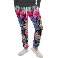 Bountiful Watercolor Flowers Men s Jogger Sweatpants by GardenOfOphir