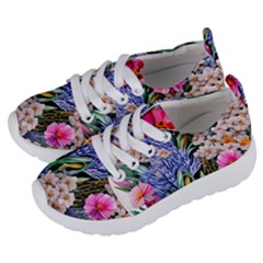 Bountiful Watercolor Flowers Kids  Lightweight Sports Shoes by GardenOfOphir