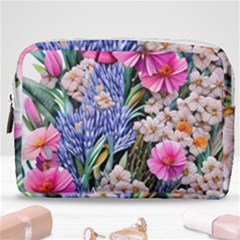 Bountiful Watercolor Flowers Make Up Pouch (medium) by GardenOfOphir