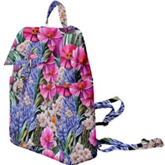 Bountiful Watercolor Flowers Buckle Everyday Backpack by GardenOfOphir