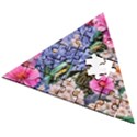 Bountiful Watercolor Flowers Wooden Puzzle Triangle View2