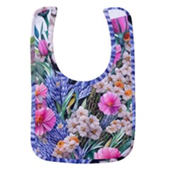 Bountiful Watercolor Flowers Baby Bib by GardenOfOphir