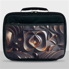 Ai Generated Swirls Space Design Fractal Light 3d Pattern Lunch Bag by Ravend