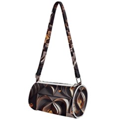 Ai Generated Swirls Space Design Fractal Light 3d Pattern Mini Cylinder Bag by Ravend