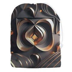 Ai Generated Swirls Space Design Fractal Light 3d Pattern Drawstring Pouch (3xl) by Ravend