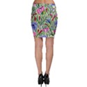 Celestial Watercolor Flower Bodycon Skirt View2