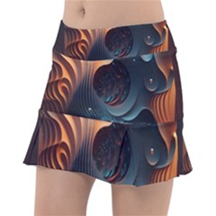 Ai Generated Space Design Fractal Light Motion Classic Tennis Skirt by Ravend