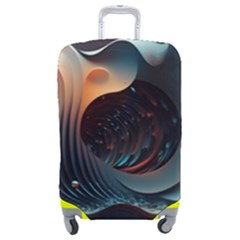 Ai Generated Space Design Fractal Light Motion Luggage Cover (medium) by Ravend