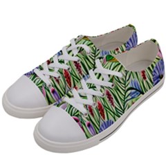 Celestial Watercolor Flower Women s Low Top Canvas Sneakers by GardenOfOphir