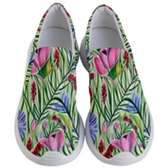 Celestial Watercolor Flower Women s Lightweight Slip Ons by GardenOfOphir