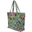 Celestial Watercolor Flower Zip Up Canvas Bag View1