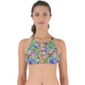 Celestial Watercolor Flower Perfectly Cut Out Bikini Top View1