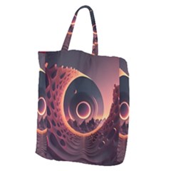 Ai Generated Swirl Space Design Fractal Light 3d Art Giant Grocery Tote by Ravend