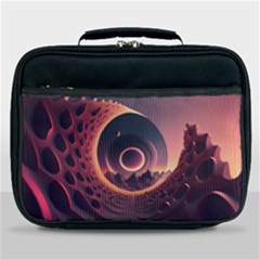 Ai Generated Swirl Space Design Fractal Light 3d Art Lunch Bag by Ravend