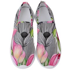 Budding And Captivating Men s Slip On Sneakers by GardenOfOphir