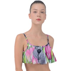 Budding And Captivating Frill Bikini Top by GardenOfOphir