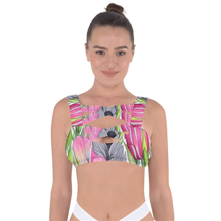 Budding And Captivating Bandaged Up Bikini Top