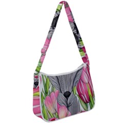 Budding And Captivating Zip Up Shoulder Bag by GardenOfOphir