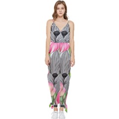 Budding And Captivating Sleeveless Tie Ankle Chiffon Jumpsuit by GardenOfOphir