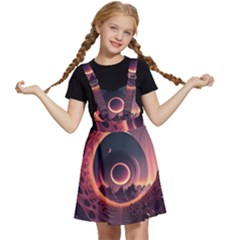 Ai Generated Swirl Space Design Fractal Light 3d Art Kids  Apron Dress by Ravend