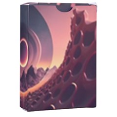 Ai Generated Swirl Space Design Fractal Light 3d Art Playing Cards Single Design (rectangle) With Custom Box