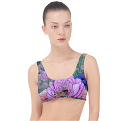 Broken And Budding Watercolor Flowers The Little Details Bikini Top by GardenOfOphir