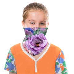 Broken And Budding Watercolor Flowers Face Covering Bandana (kids) by GardenOfOphir