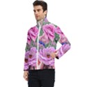 Broken And Budding Watercolor Flowers Men s Bomber Jacket View3