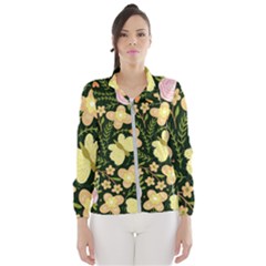 Flowers Rose Blossom Pattern Creative Motif Women s Windbreaker by Ravend