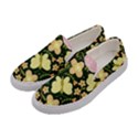 Flowers Rose Blossom Pattern Creative Motif Women s Canvas Slip Ons View2