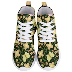 Flowers Rose Blossom Pattern Creative Motif Women s Lightweight High Top Sneakers by Ravend