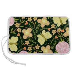 Flowers Rose Blossom Pattern Creative Motif Pen Storage Case (l) by Ravend