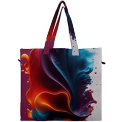 Ai Generated Swirl Splash Blaze Design Art Canvas Travel Bag by Ravend